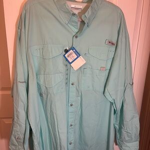 Columbia Mint Green Outdoor Shirt